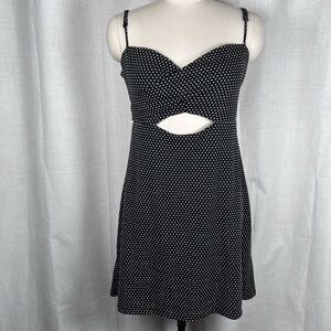 Black Polka Dot Cutout Sundress